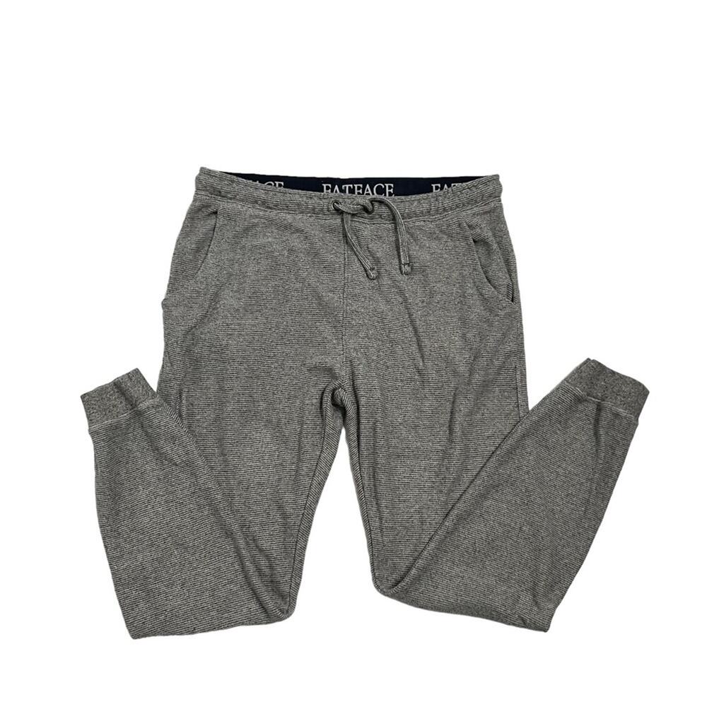 Fat Face  Men's Textured Cotton Gray/White  Loungewear Joggers Size XL